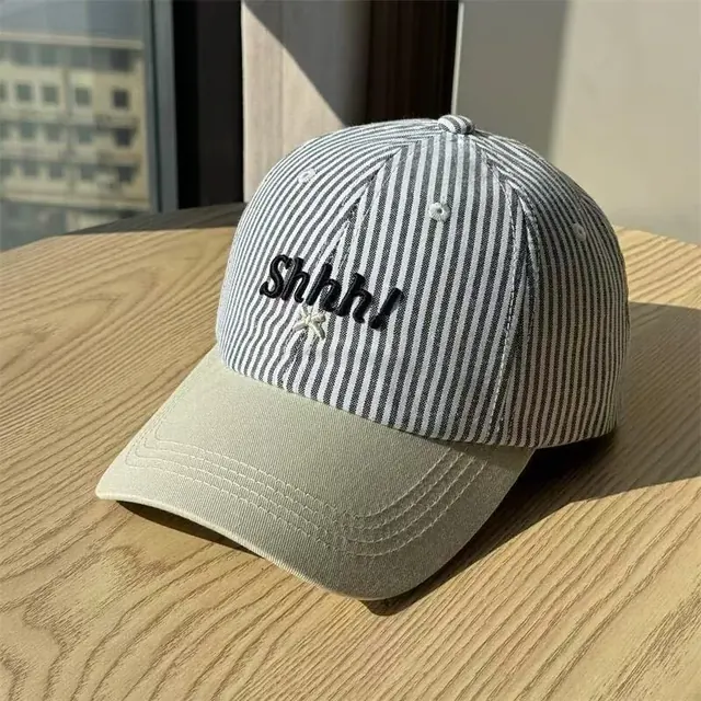 Korean Style Women’s Baseball Cap with Curved Brim, Cotton Material Featuring Embroidery and UV Protection