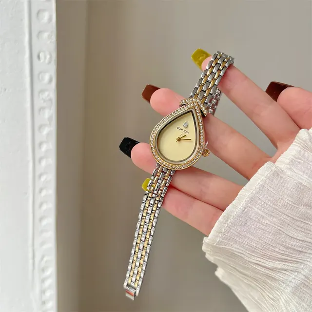 Women's Fashion Quartz Watch with Alloy Strap and Special Shape Dial