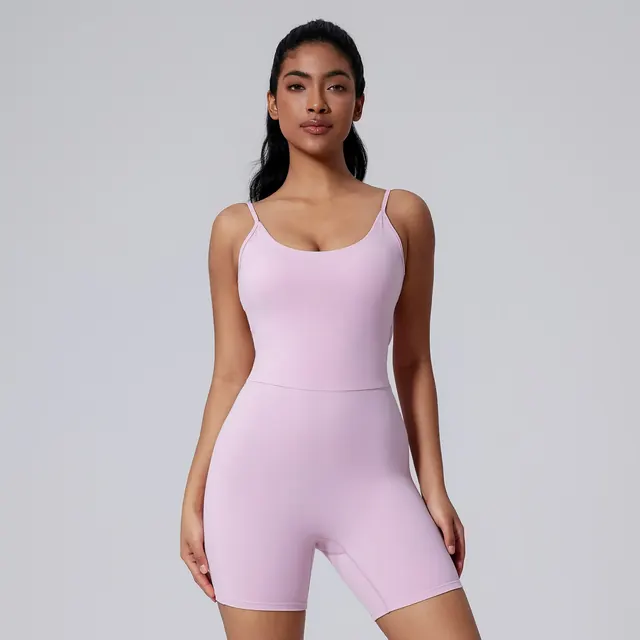Sport Yoga Teddies for Women in Stretchy Nylon Fabric with Backless Design, Perfect for Summer