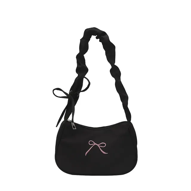 Square PU Underarm Bag for Women with Bowknot and Single Shoulder Strap