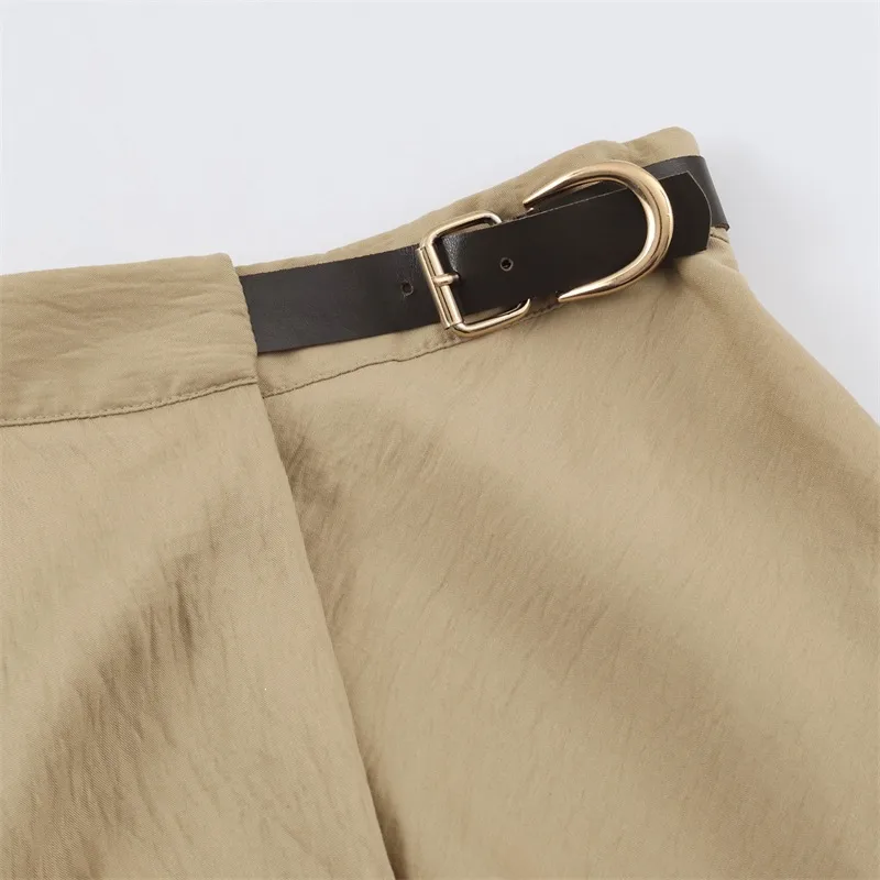 Streetwear Autumn Skirt in Polyester with Embroidery Featuring Low Waist Design