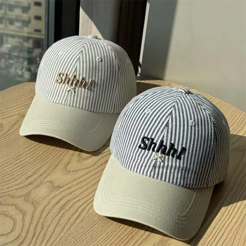 Korean Style Women’s Baseball Cap with Curved Brim, Cotton Material Featuring Embroidery and UV Protection