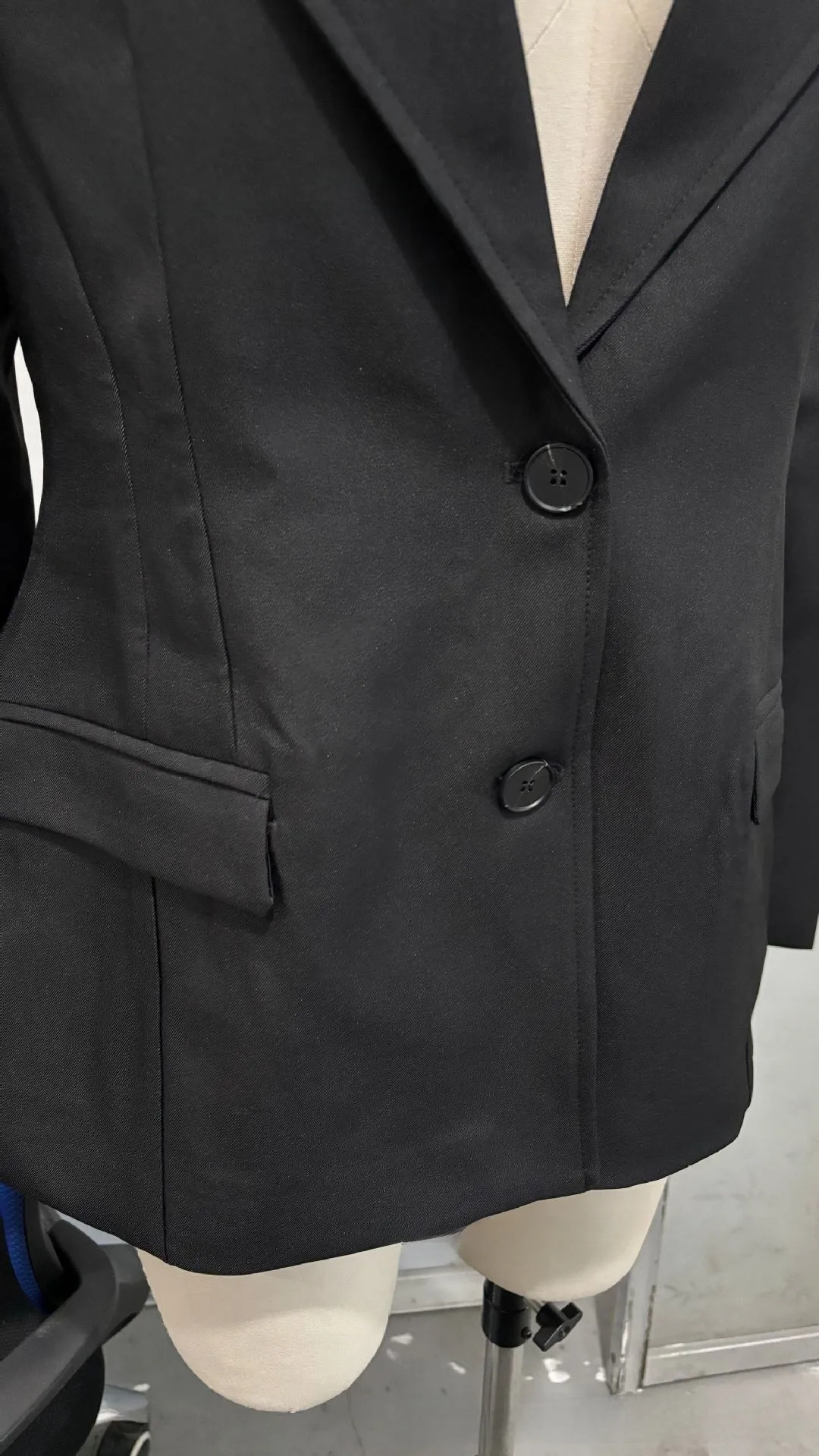 Solid Color Polyester Commute Blazer for Women in Plus Size Featuring Splicing Craft and Single Breasted Design