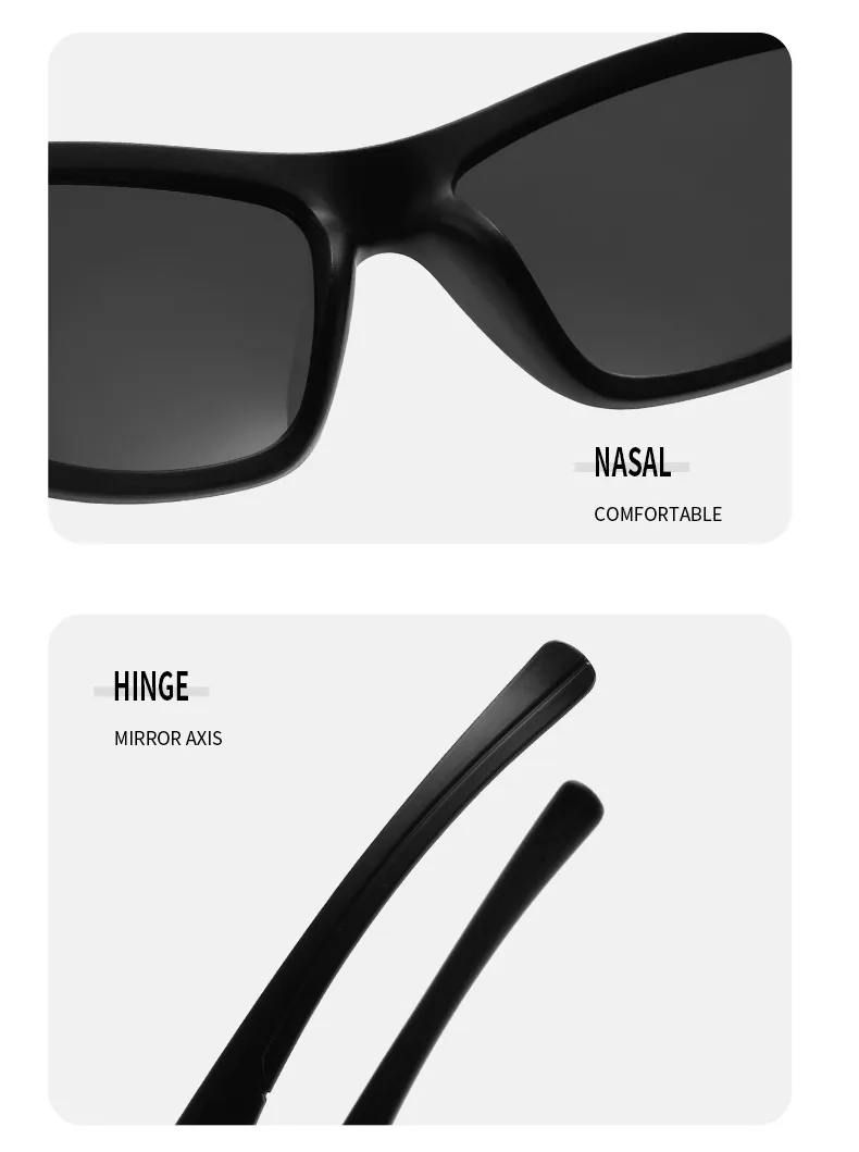 Men's Sport Full Frame Sunglasses with Tac Lens Material in Dyed Black