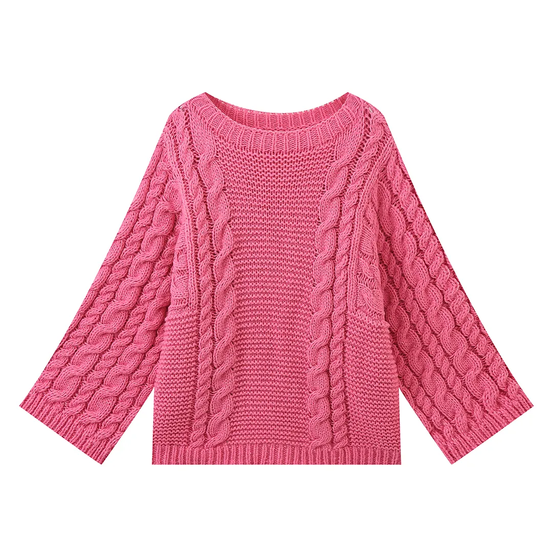 Romantic Loose Long Sleeve Knit Sweater for Women