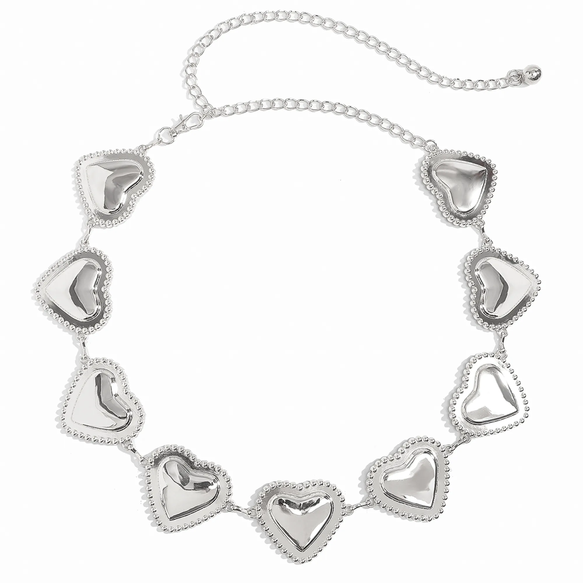 Elegant Bohemian Women's Waist Chain Belt with Red Heart Buckle