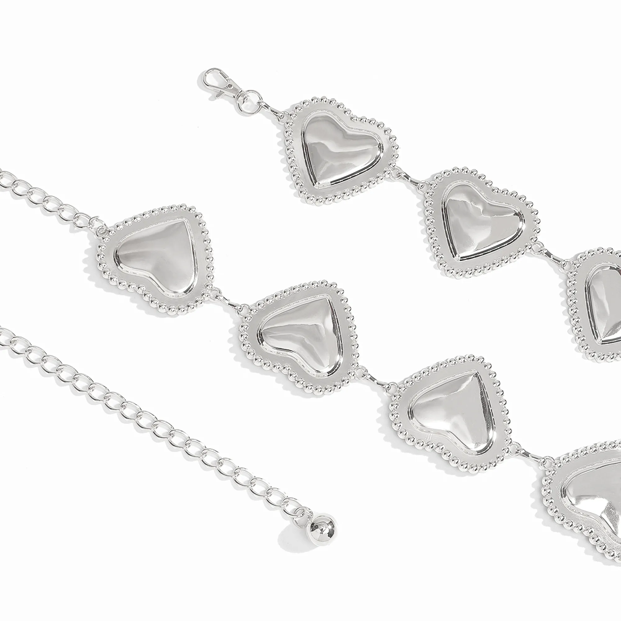 Elegant Bohemian Women's Waist Chain Belt with Red Heart Buckle