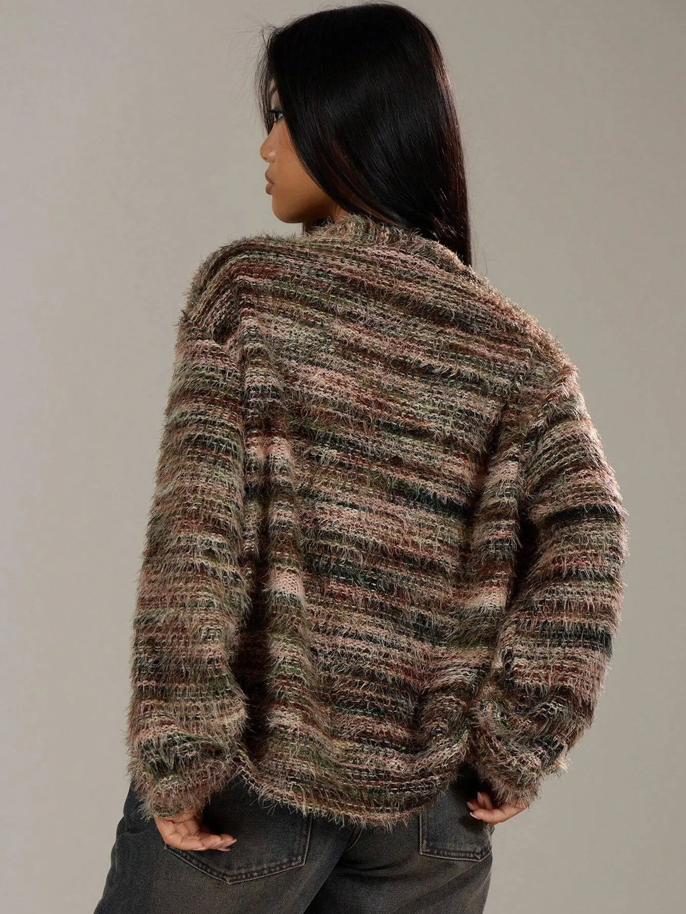 Plush Cardigan Sweater for Women Comfortable Trendy Wear