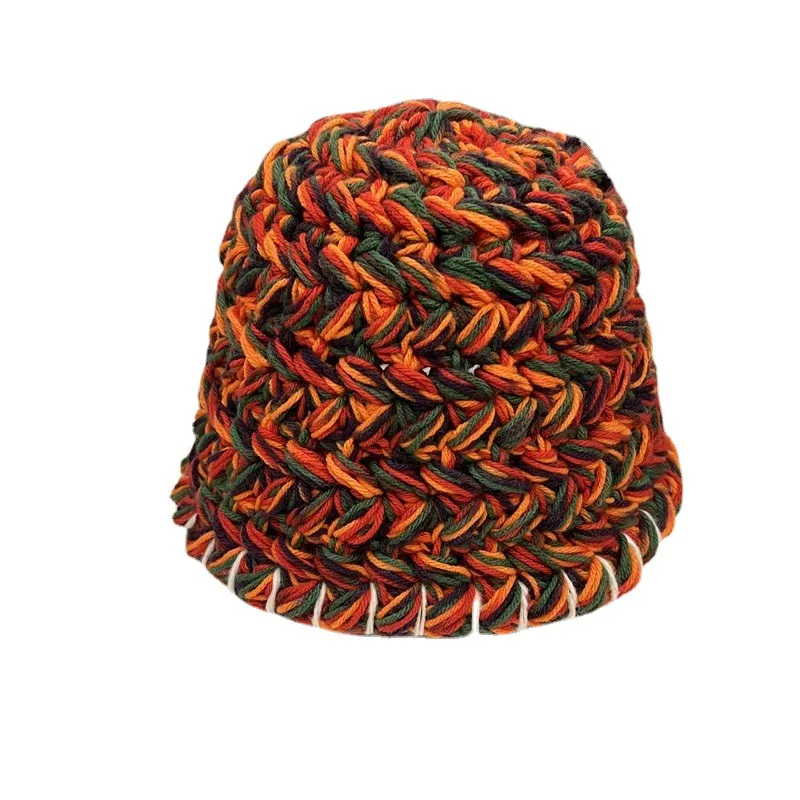 Korean Style Women's Winter Wool Bucket Hat with Ear Wrap Brim