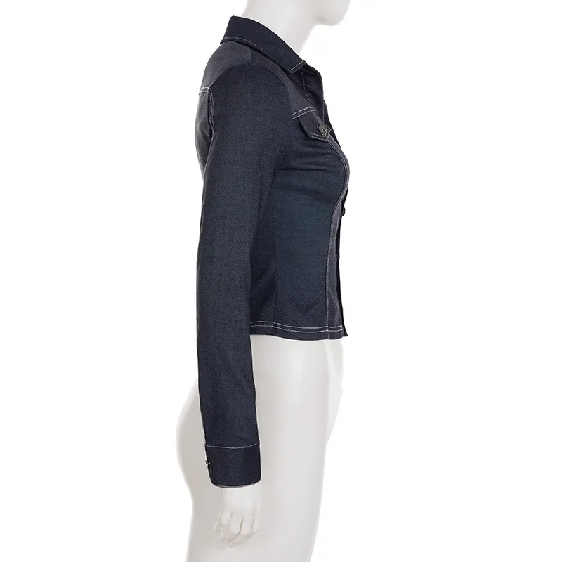 Streetwear Women's Shirt in Polyester Fabric Featuring Buckle Detail