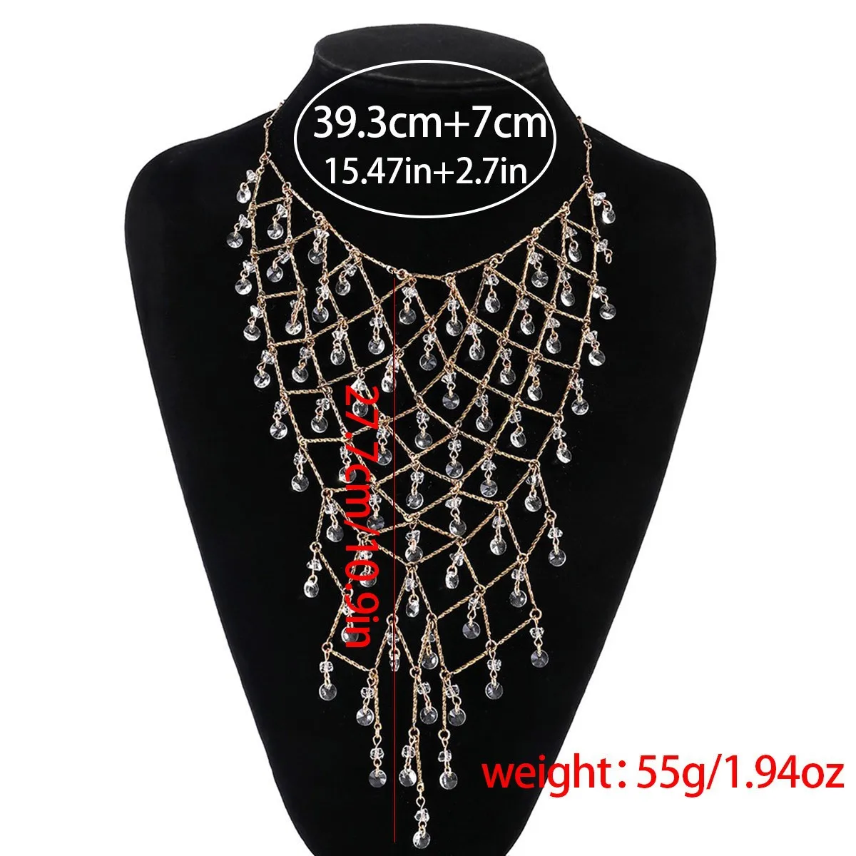 Vintage Style Gold Grid Braid Necklace with Woven Chain in Zinc Alloy