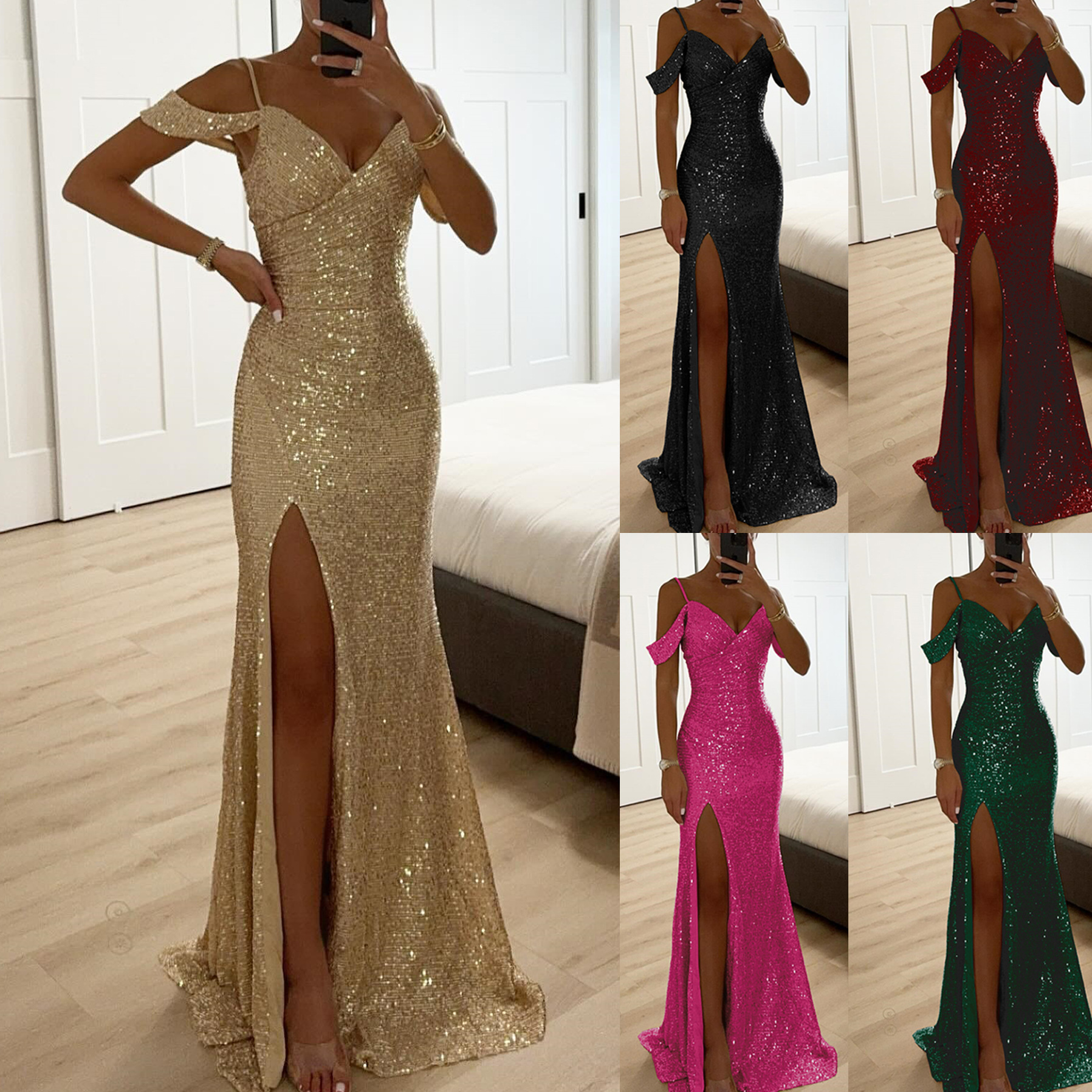Casava Sequin Evening Party Dress
