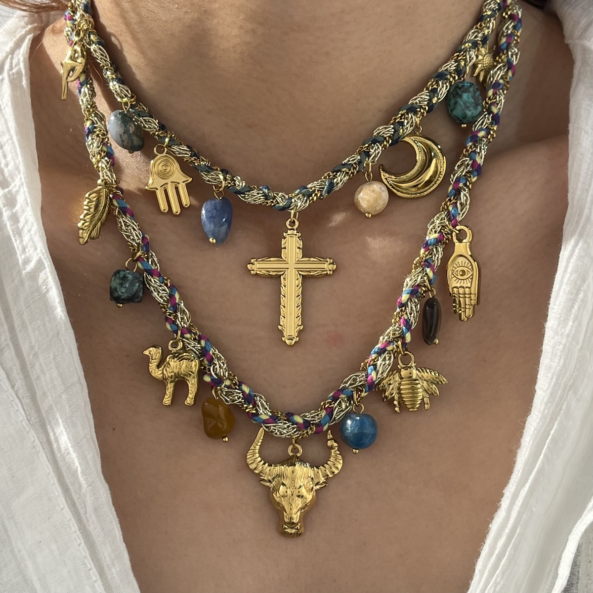 Casava gold-plated necklace
