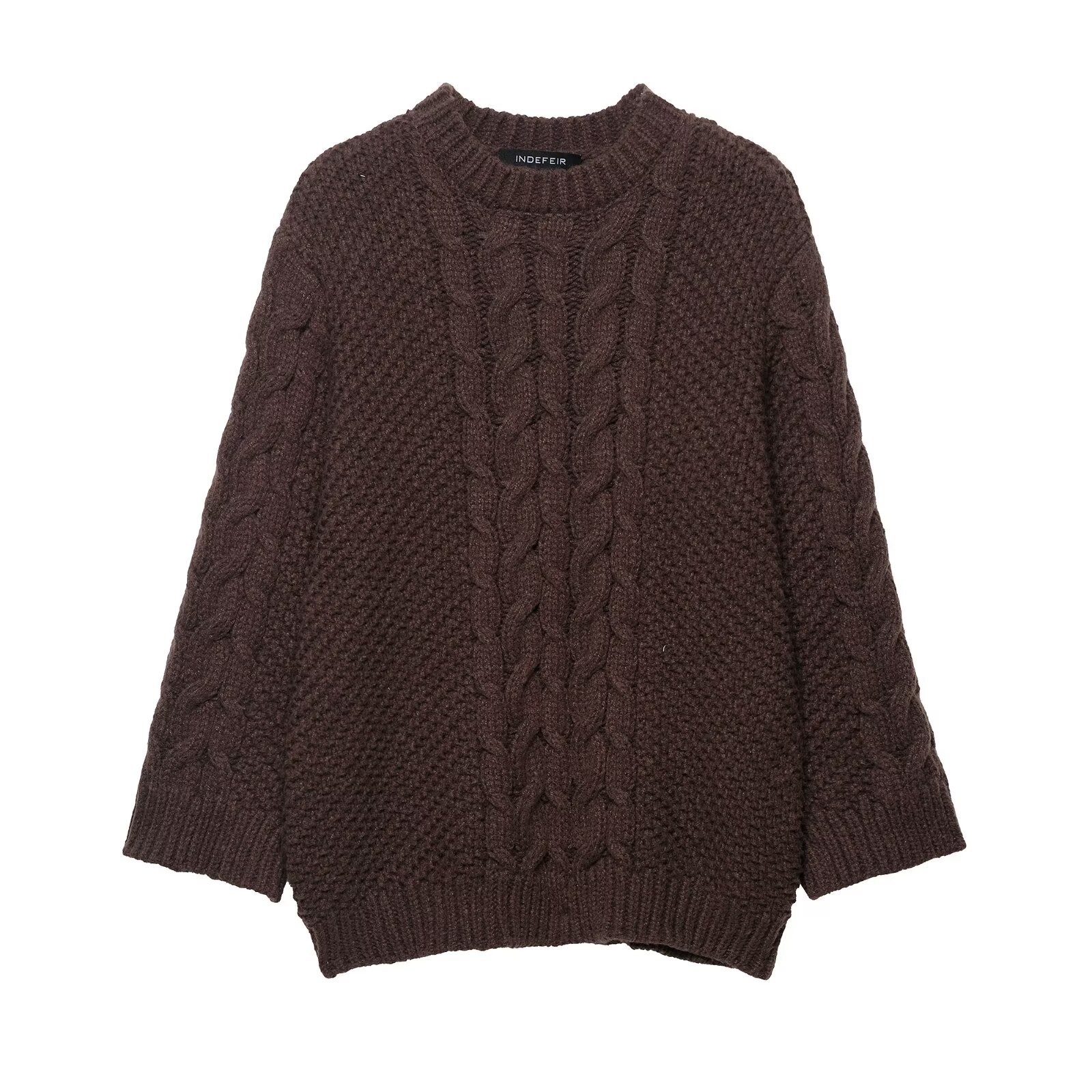 Women's Fashionable Comfortable Long Sleeve Round Neck Sweater