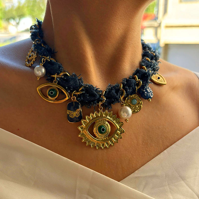 Casava Flower Multi Pendant Necklace