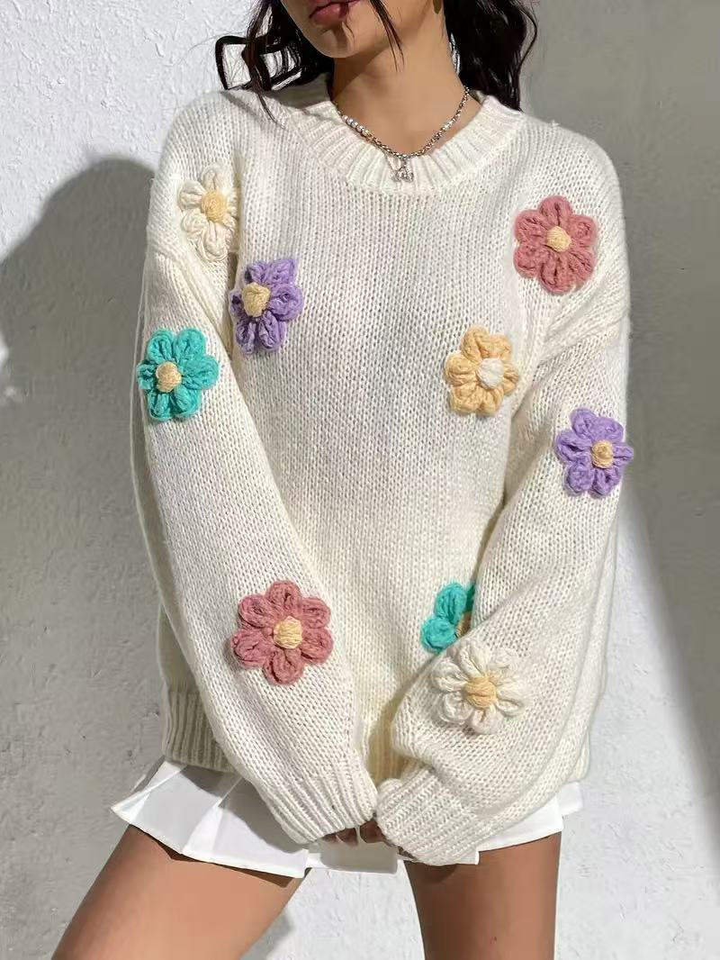 Loose Knitted Round Neck Sweater