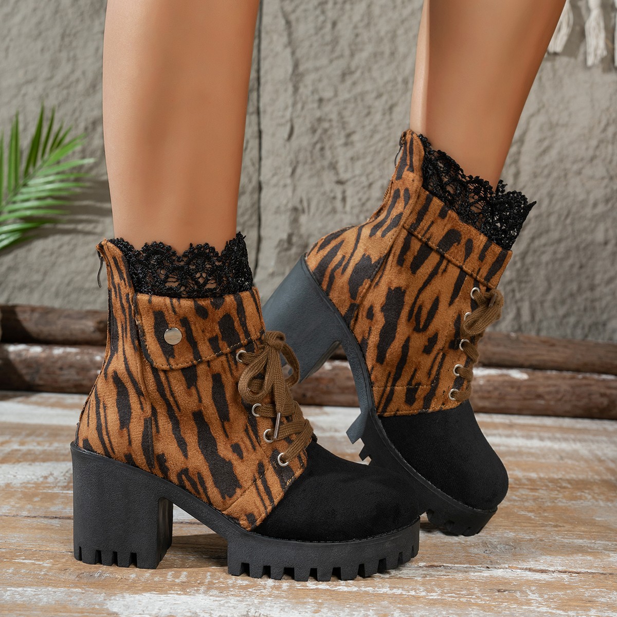 Casava FierceProwl Leopard Ankle Boots