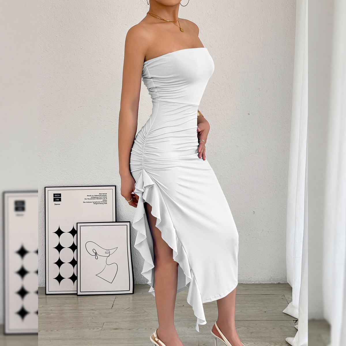 Casava Bodycon Split Hem Dress
