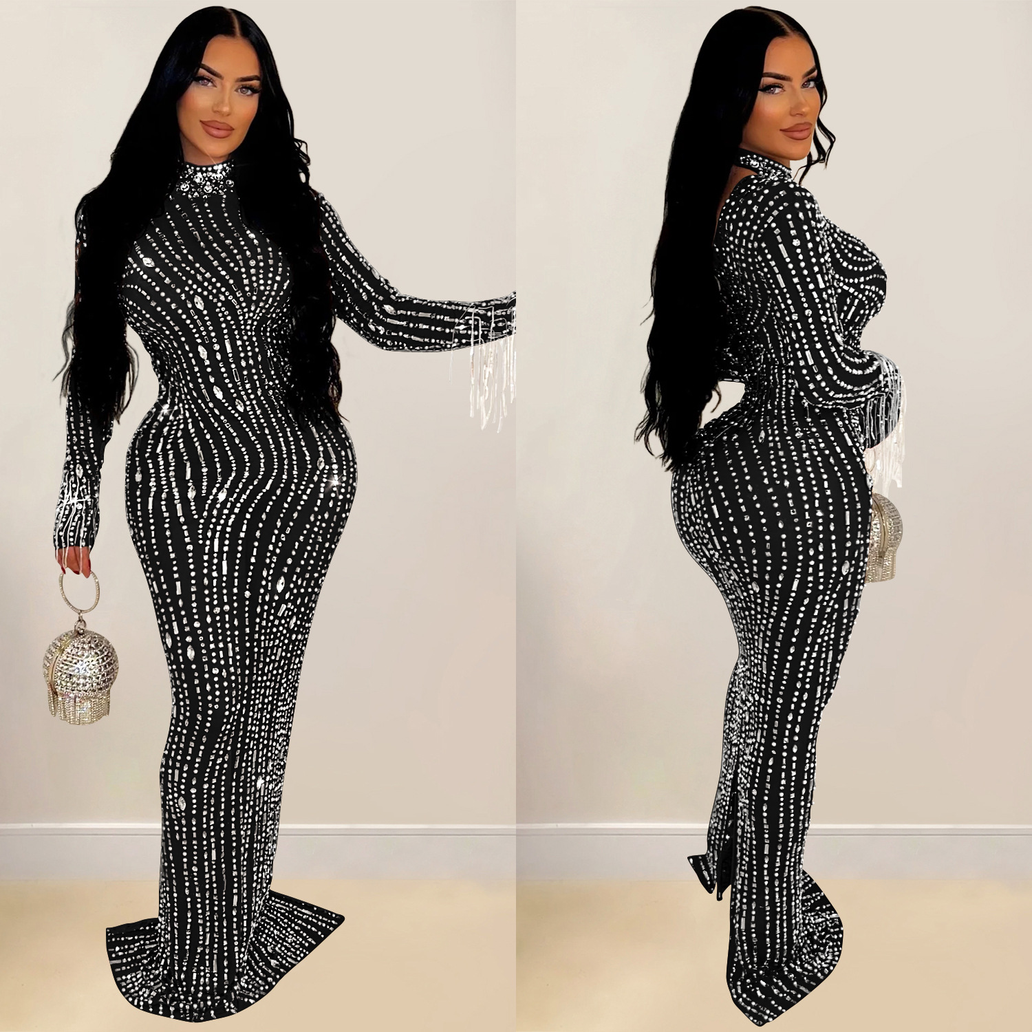 Pure Color Mesh Dress
