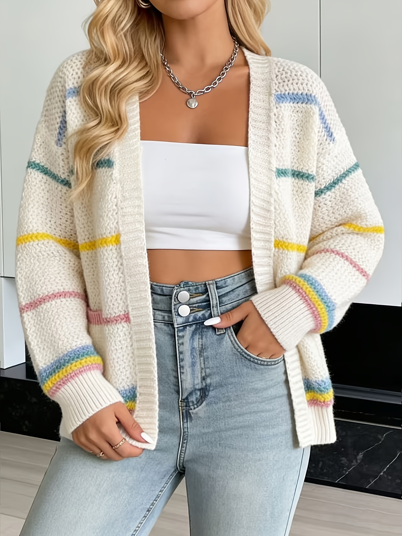 Knitted Long Sleeve Casual Sweater