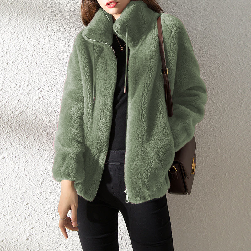 Casava Two-Tone Woolen Coat