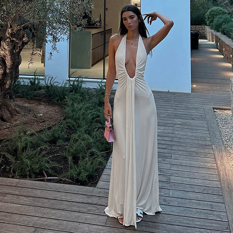 Casava Hanging Neck Dress(Party)