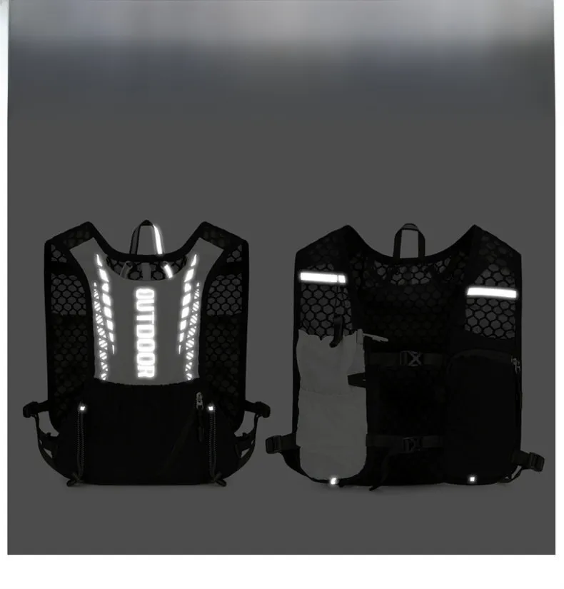 Solid Color Hiking Backpack for Running, Unisex Design in Nylon, Ideal for Spring Outdoor Activities