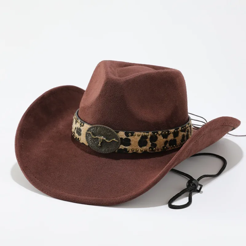 Solid Color Cowboy Style Fedora Hat for Adults with Rolled Brim, UV Protection, Made of Polyester