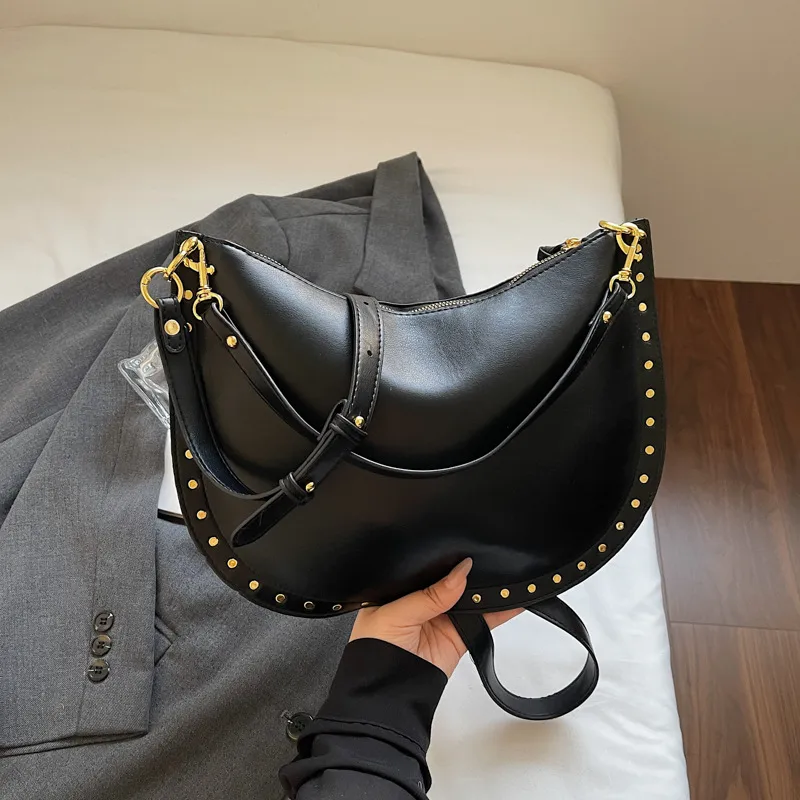 Women’s Square Splicing Shoulder Bag in PU Leather with Sewing Thread Detail and Single Shoulder Strap