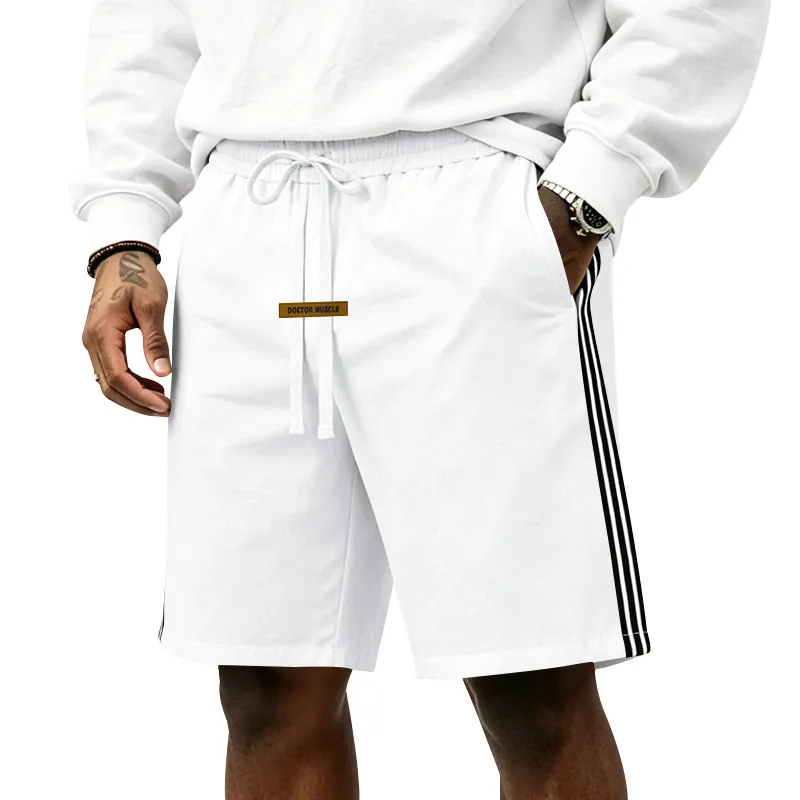 Men's Sport Shorts in Polyester Fabric with Drawstring for Comfortable Active Wear