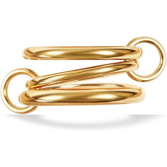 Elegant Geometric Zircon Inlay Stainless Steel Ring for Women