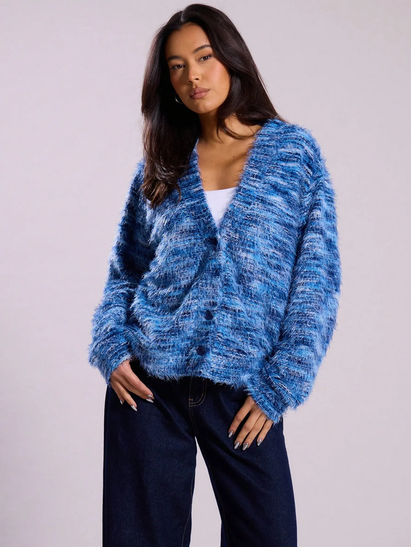 Plush Cardigan Sweater for Women Comfortable Trendy Wear