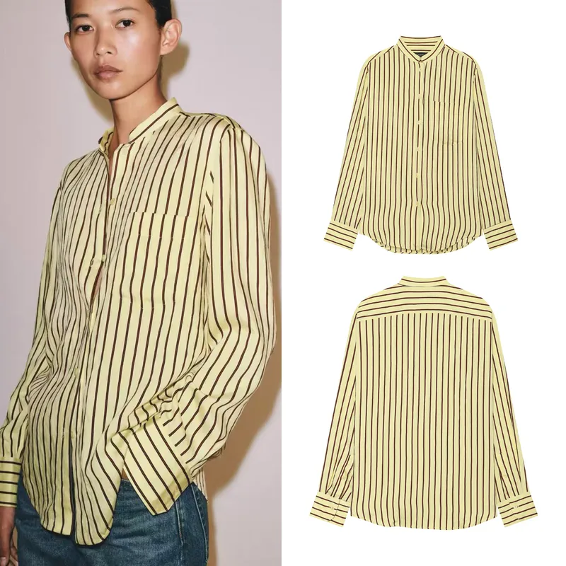 Women's Casual Polyester Shirt Featuring Practical Pocket Design for Everyday Comfort and Style