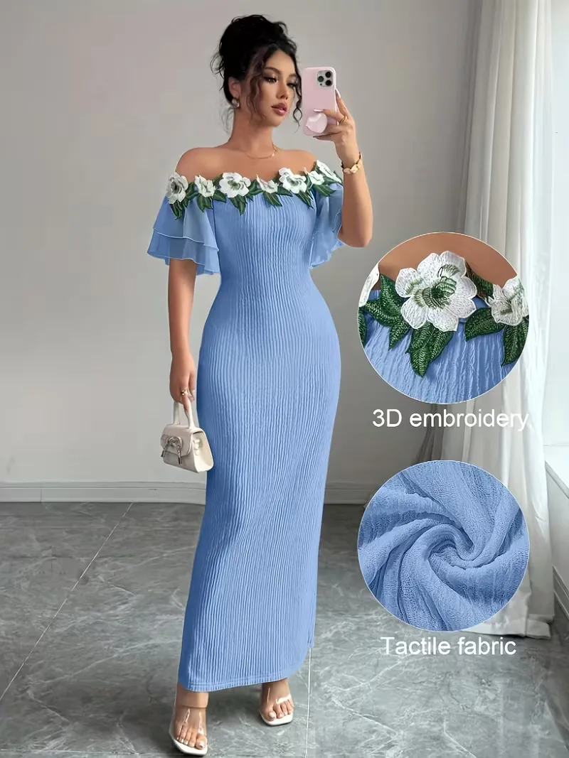 Sleeveless Party Dress with Boat Neck in Polyester Fabric, Perfect for Banquet and Vacation Occasions